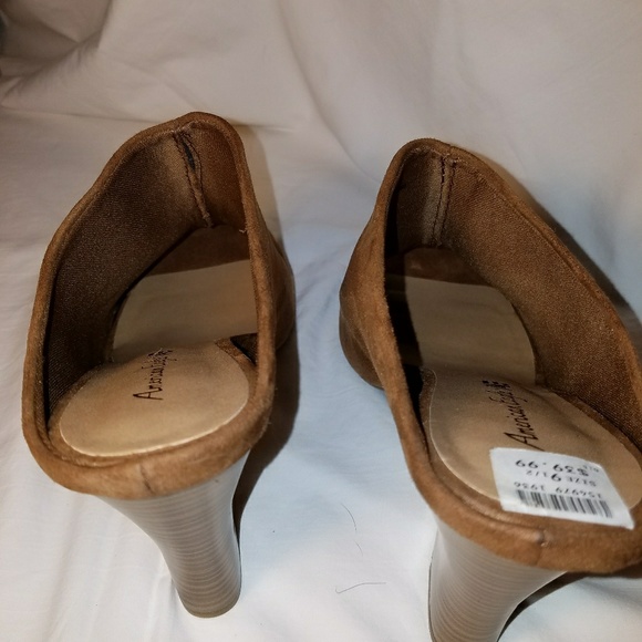 American Eagle Open Toe Boot Size 9.5 Brown Suede - Picture 3 of 8